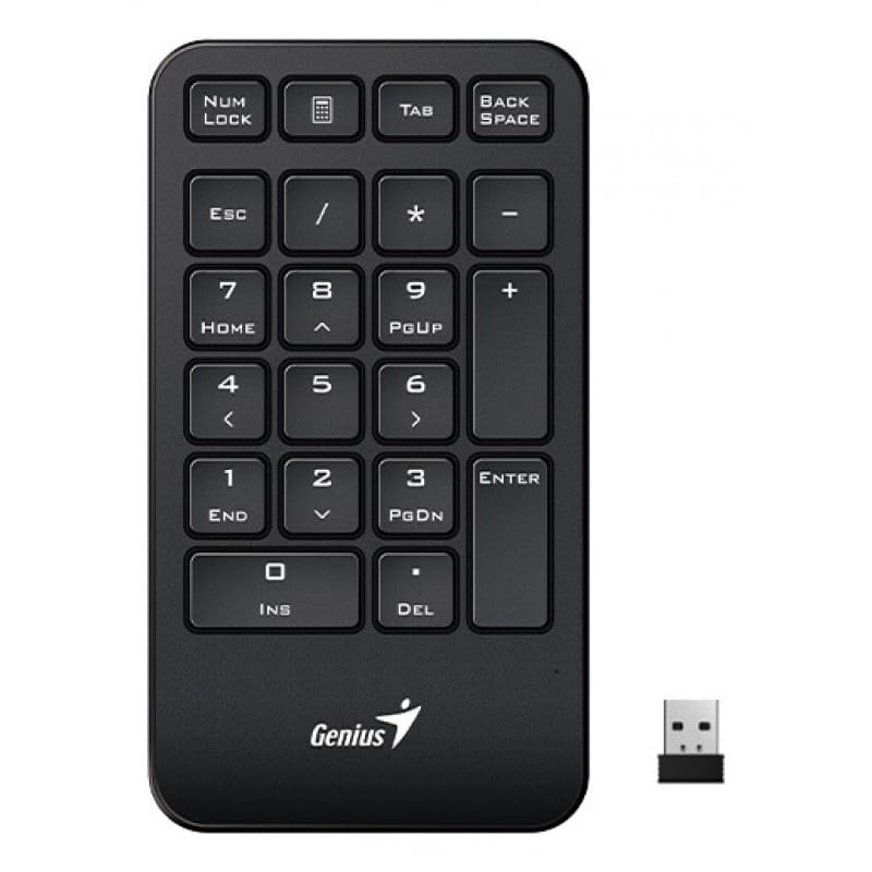 TECLADO NUMERICO WIRELESS GENIUS NUMPAD 1000 BLACK · Genius