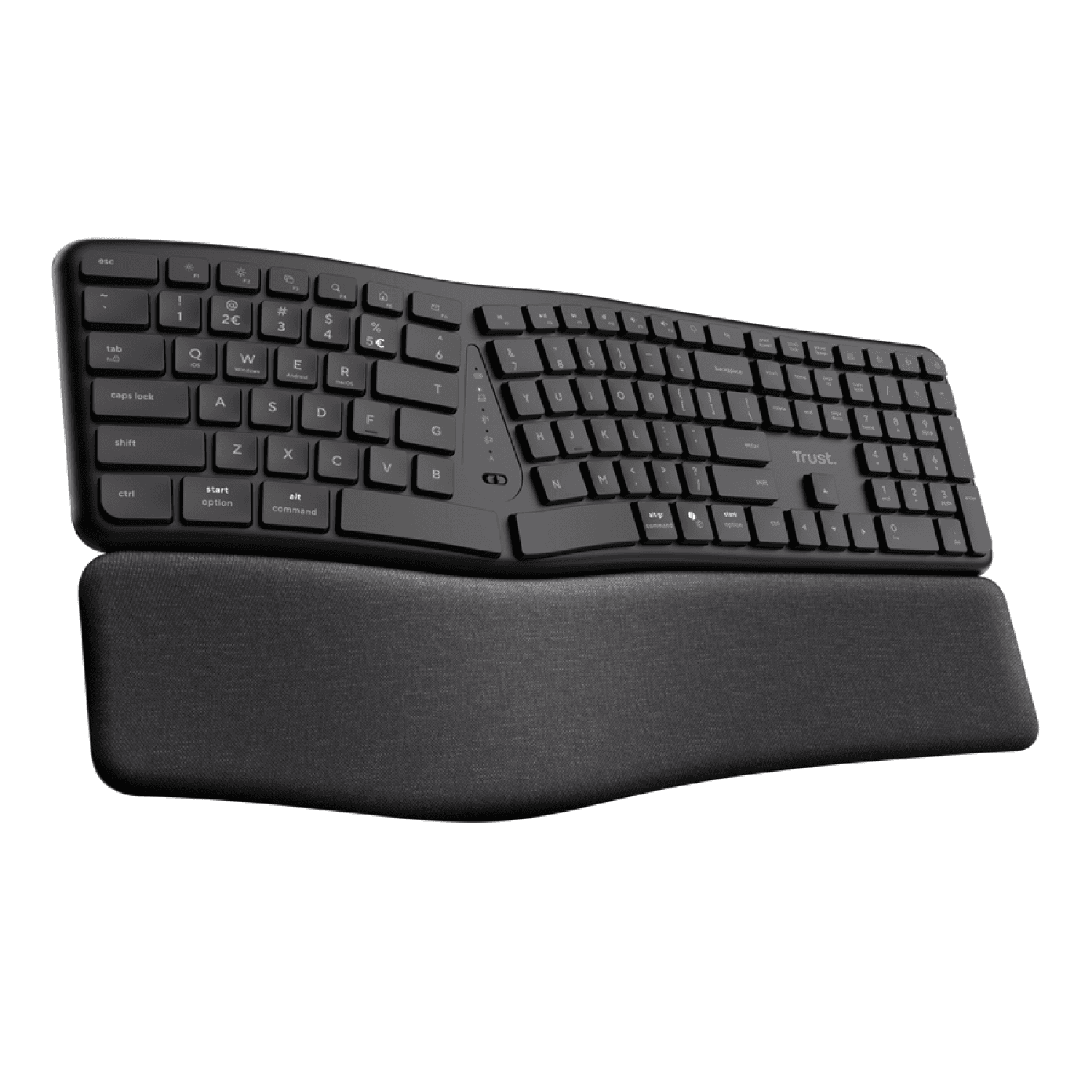 TECLADO TRUST KEYRA ERGO MULTI WIRELESS ES - Imagen 1