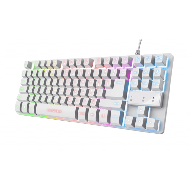 TECLADO TRUST THADO TKL ES WHITE GXT833W · Trust