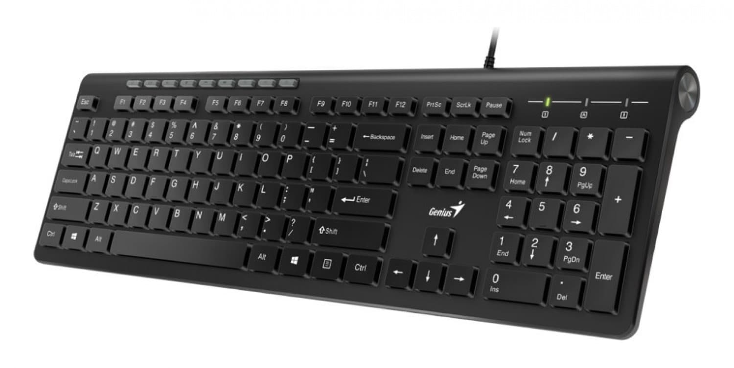 TECLADO USB GENIUS SLIMSTAR 230II BLACK - Imagen 1