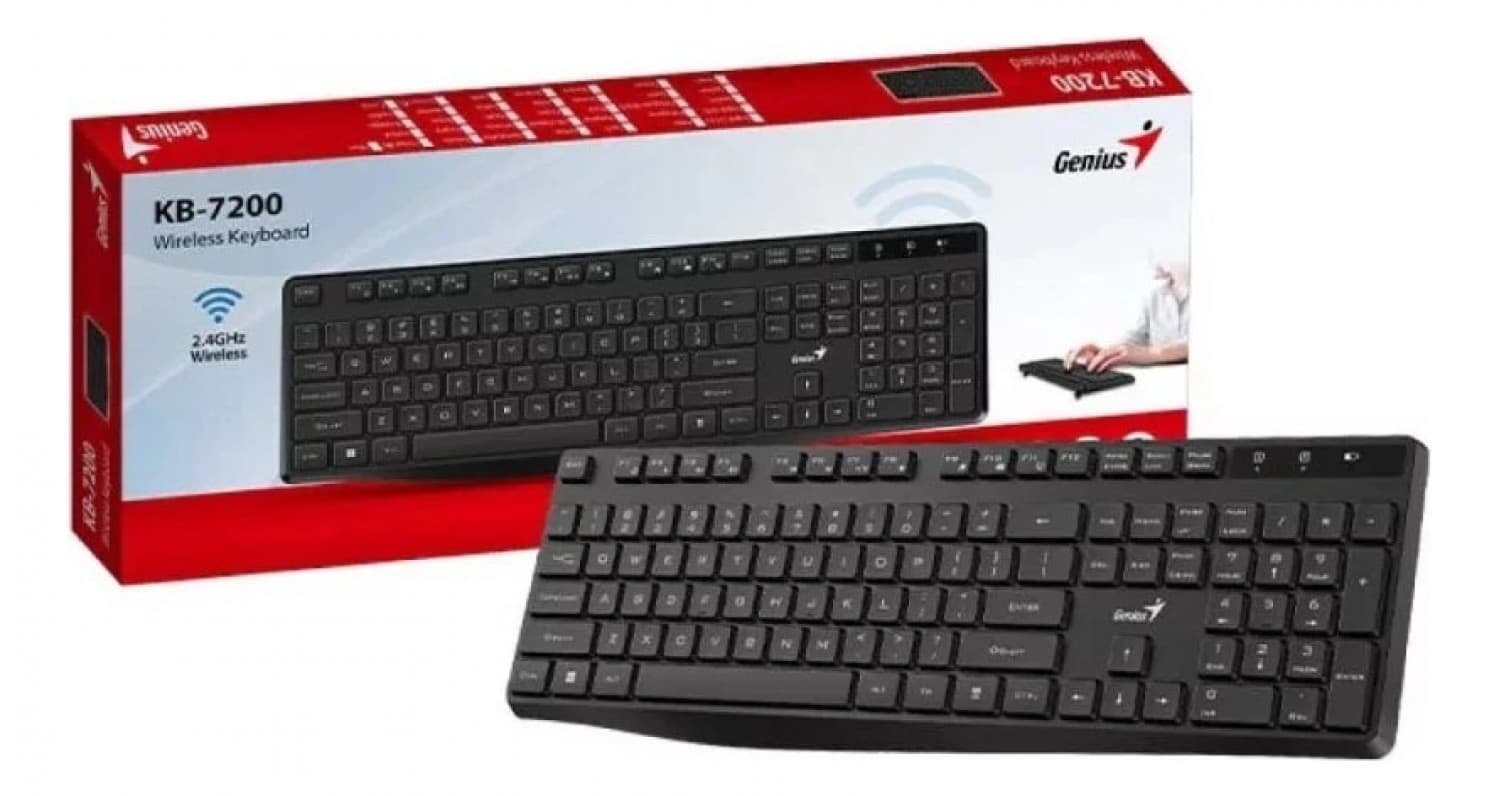 TECLADO WIRELESS GENIUS KB-7200 BLACK - Imagen 1