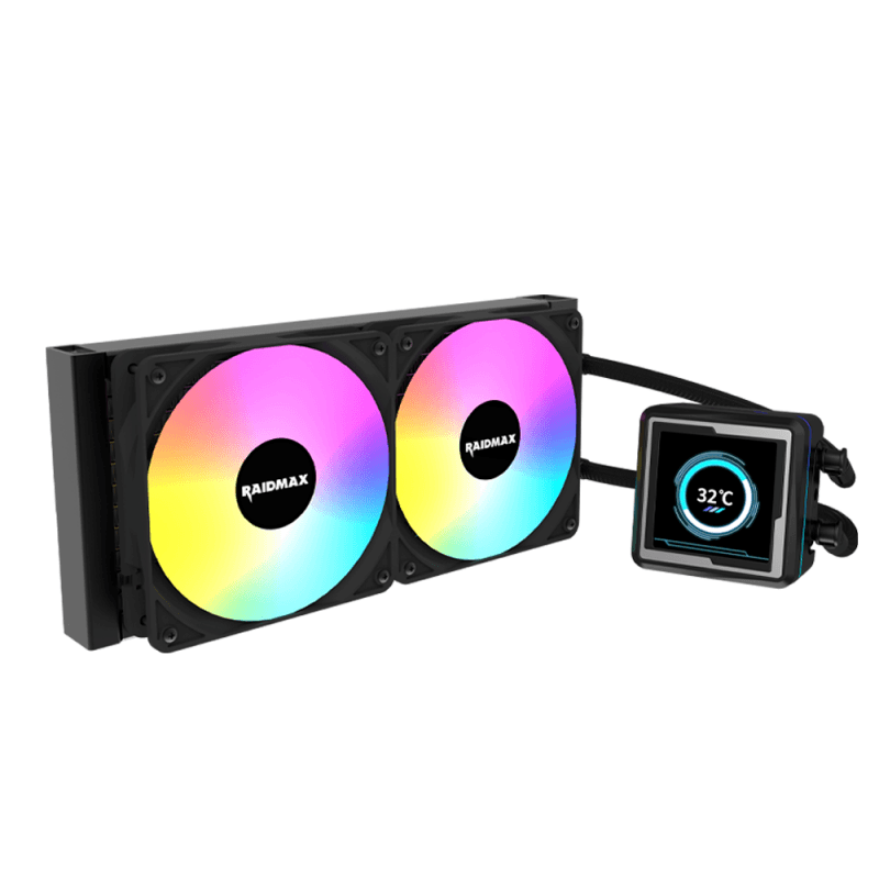 WATER COOLER CPU RAIDMAX LM240 RGB LCD DISPLAY BLACK · RAIDMAX