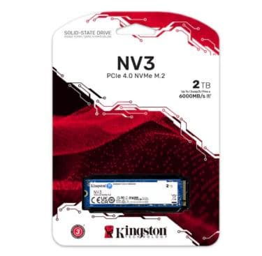 Disco Solido SSD 2TB Kingston NV3 M.2 NVMe PCIe x4 4.0 6000 MB/s · Kingston