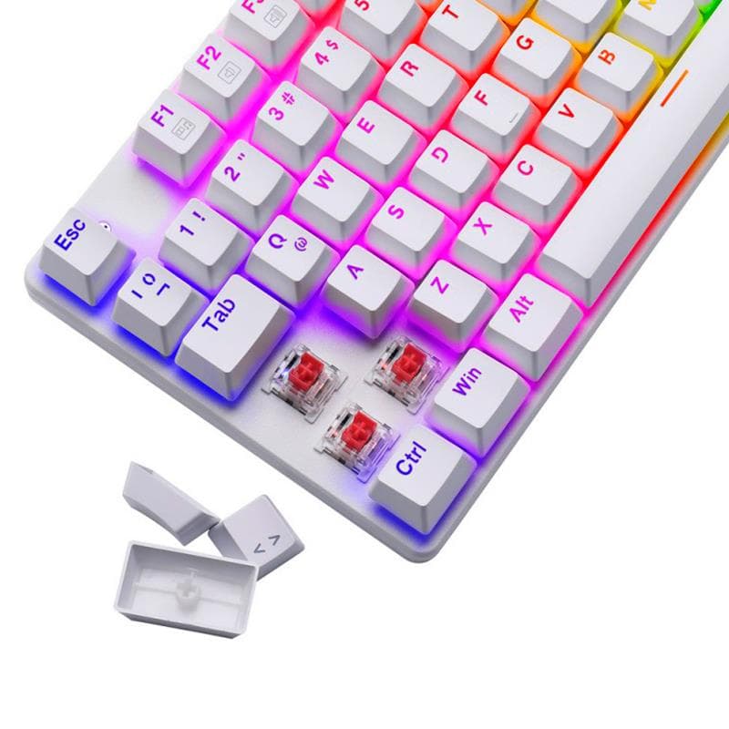 Teclado T-Dagger T-TGK315W-RD Bora WHITE Mecanico RGB TKL Switch RED · TDAGGER