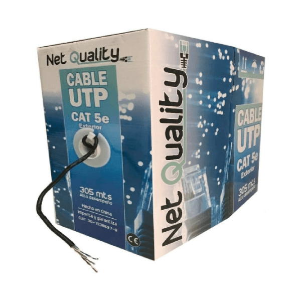 Bobina de Cable Utp Cat5E Exterior Net Quality Caja 305 Mts - Imagen 1