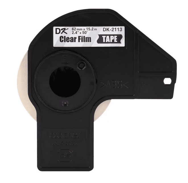 Cinta Rotuladora Brother Dk-2113 Negro-Transparente 62 Mm - Imagen 1