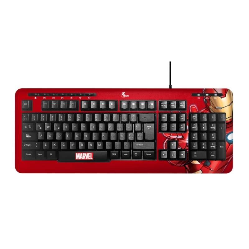 Teclado Xtech XTK-M401IM Marvel Avengers Iron Man USB Español (Xtk-m401im) - Imagen 1