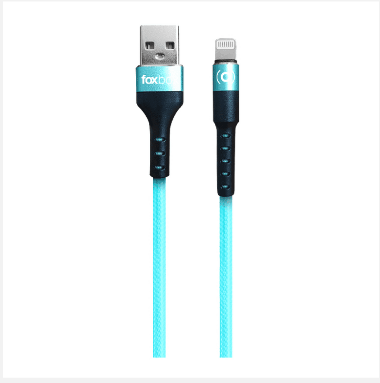 Cable Foxbox Round Usb A Lightning Celeste 1m - Imagen 1