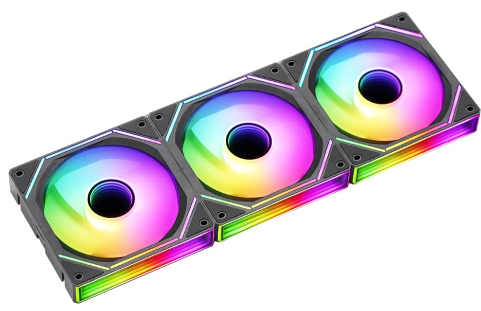 PACK DE 3 FANS FORMULA V LINE AIR BRIDGE BLACK ARGB - Imagen 1