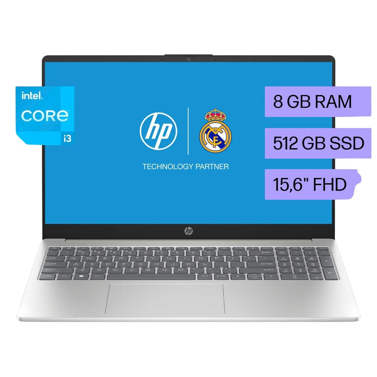 NOTEBOOK HP 15-FD0238LA i3-N305 8GB 512GB 156 FHD W11HSL (BM7S6LAAC8) - Imagen 1
