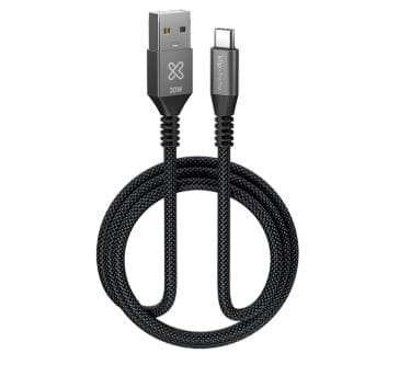 CABLE KLIPXTREME KX POWER GO 650 KX USB-C cable 100W 10Gbps 10ft3m BRAIDED (KAC-650-10FT) - Imagen 1