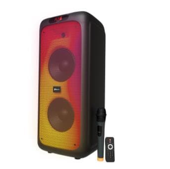 PARLANTE KLIPXTREME BOOMFIRE PRO SPEAKER -BT PARTY -3000W FLAME LED LIGHTS W MIC (KLS-662 ) - Imagen 1