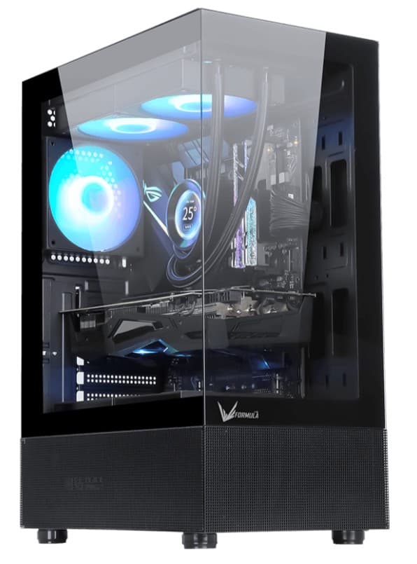 GABINETE FORMULA V CRYSTAL Z1 BLACK AR - Imagen 1