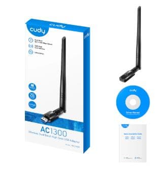 ADAPTADOR CUDY AC1300 USB 30 WI-FI HIGH GAIN (WU1400) - Imagen 1