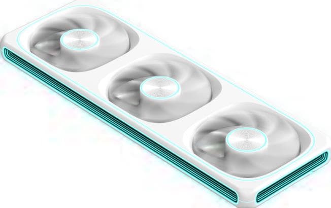 TRIPLE FAN FORMULA V LINE AIR FUSION 3 WHITE ARGB 360MM - Imagen 1