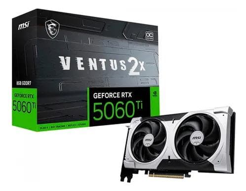 GPU MSI GEFORCE RTX 5060TI VENTUS 2X OC PLUS 8G G506T-8V2CP - Imagen 1