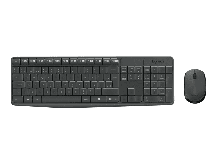 Teclado+Mouse Logitech Wir MK235 Grey 920-007901 · Logitech