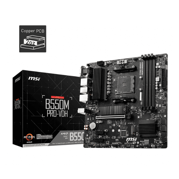 Mother MSI B550M PRO-VDH WIFI DDR4 AM4 (Series 3000/4000/5000) - Imagen 1