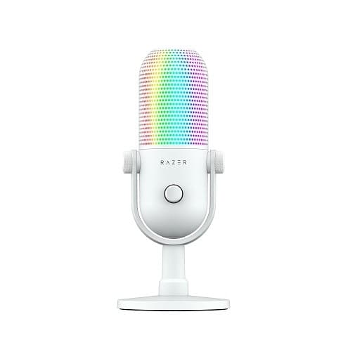 Microfono Razer Seiren V3 Chroma RGB USB White Edition (0472) · Razer