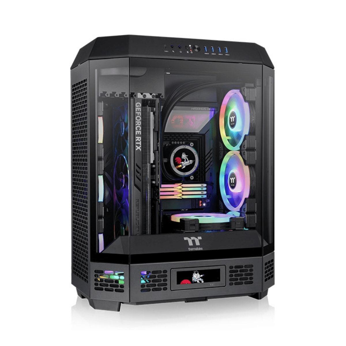 Gabinete TT The Tower 600 Mid-Tower TG x3 Fan x2 Black (5240) · Thermaltake