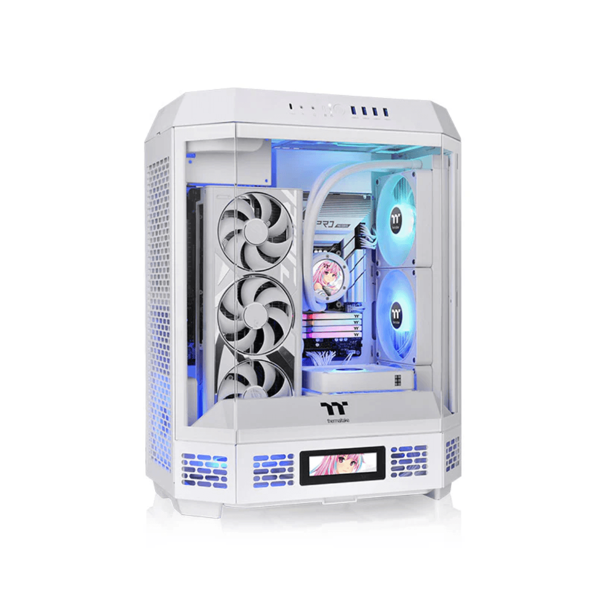 Gabinete TT The Tower 600 Mid-Tower TG x3 Fan x2 Snow White (5257) · Thermaltake