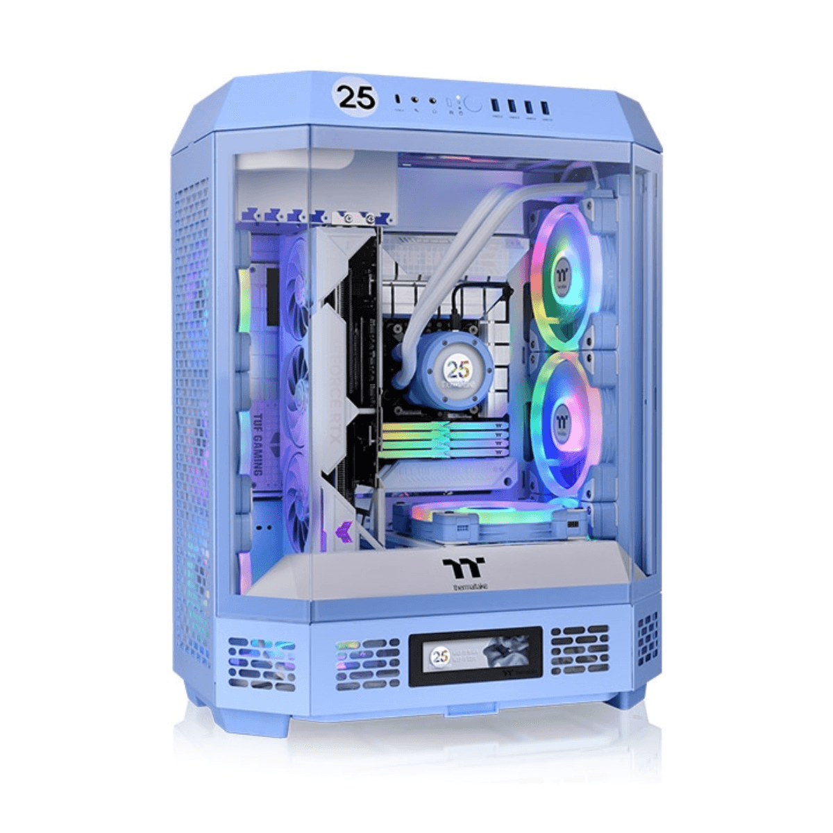 Gabinete TT The Tower 600 Mid-Tower TG x3 Fan x2 Hydrangea Blue (5684) · Thermaltake