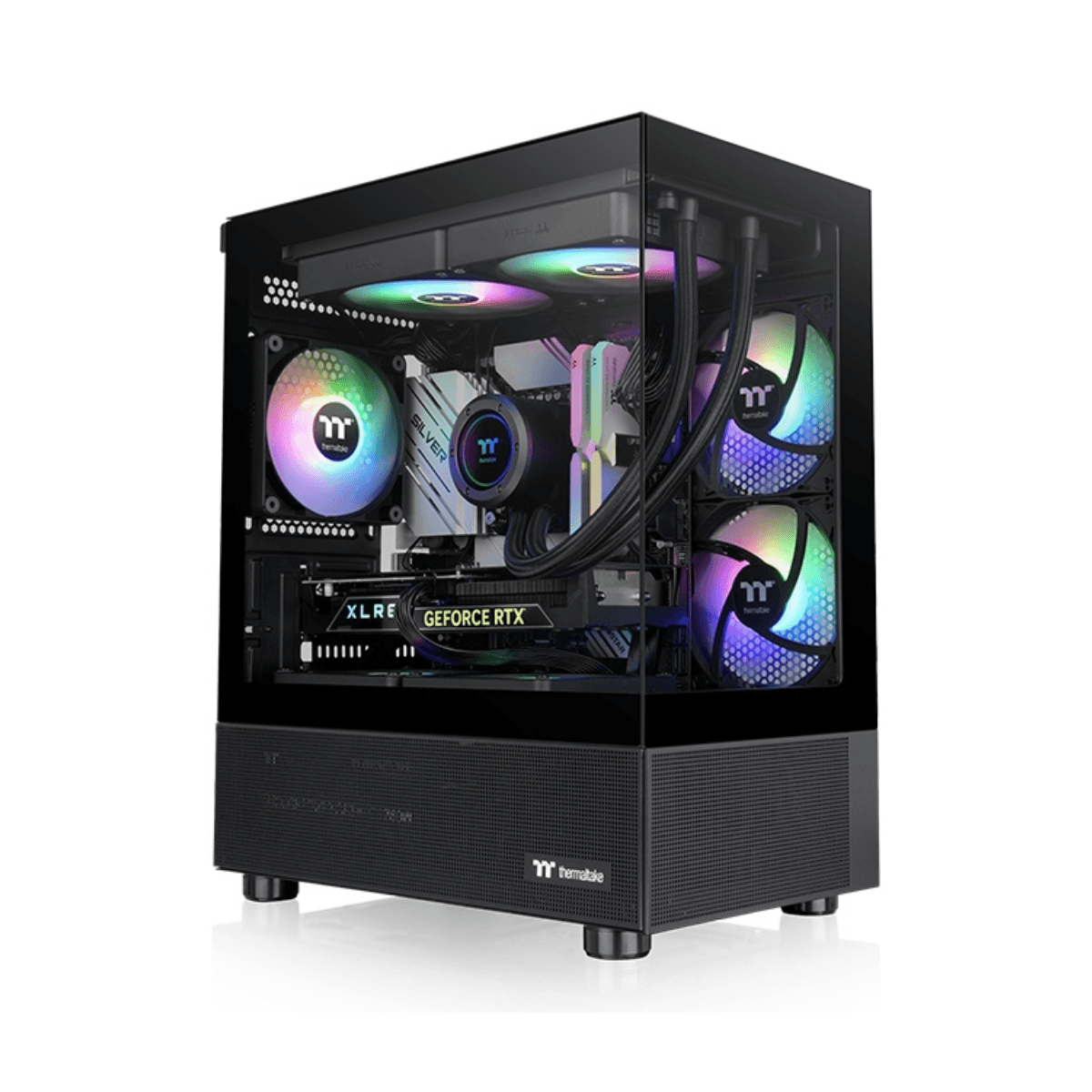 Gabinete TT View 170 Micro Chassis TG x2 Fan ARGB x3 Black (5332) · Thermaltake