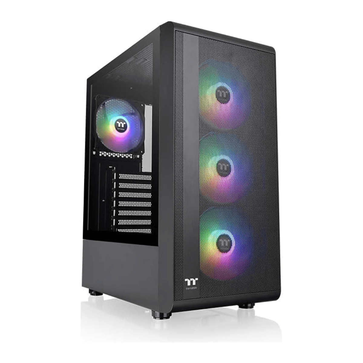 Gabinete TT S200 Mid-Tower TG Fan ARGB x4 Black (7742) · Thermaltake