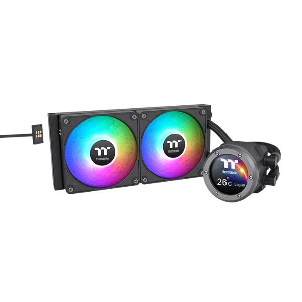 Water Cooling Thermaltake TH280 V2 Ultra Ex ARGB Sync AIO 280mm Black Water Block 2.1inch LCD (1389) · Thermaltake