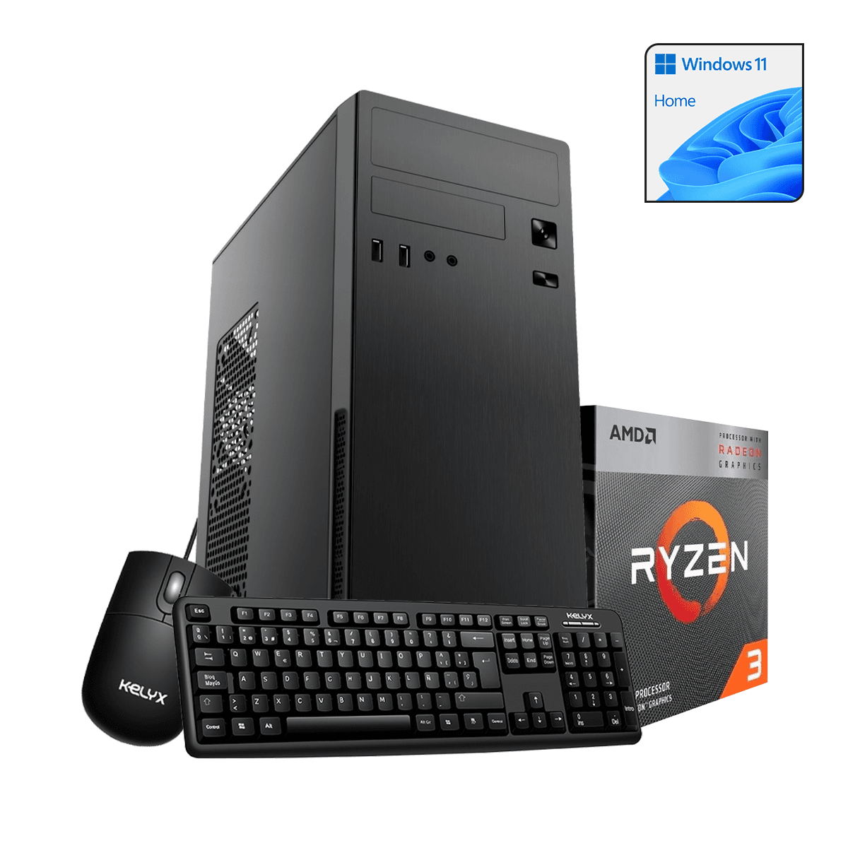 Pc Kelyx AMD Ryzen 3-3200G 8Gb M.2 256G Win 11 Home (5536) · Kelyx