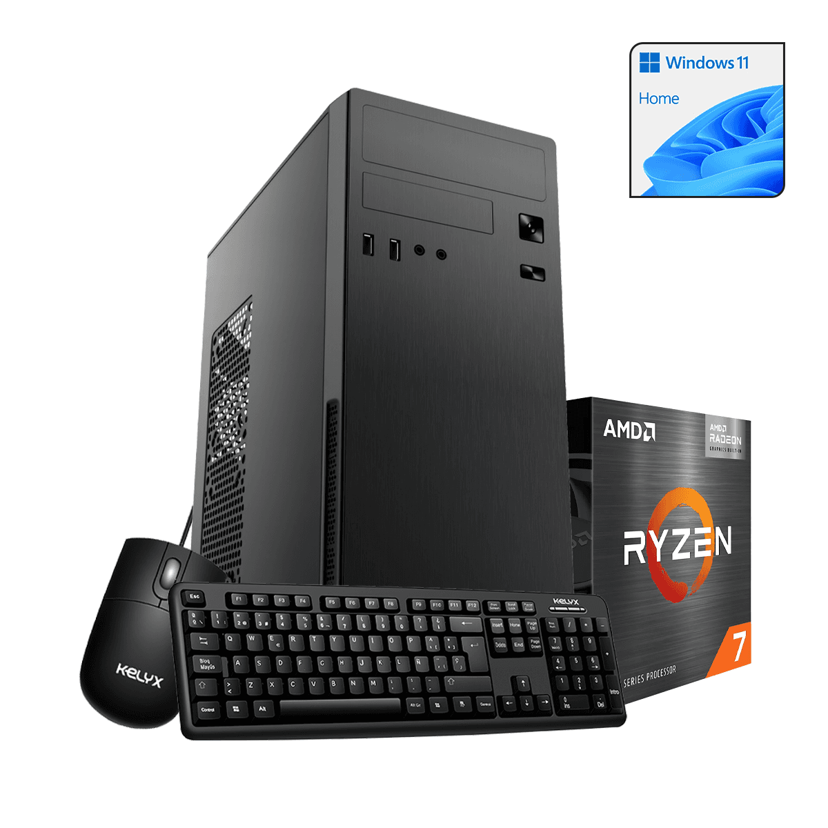 Pc Kelyx AMD Ryzen 7-5700G 16Gb M.2 512G Win 11 Home (5581) · Kelyx
