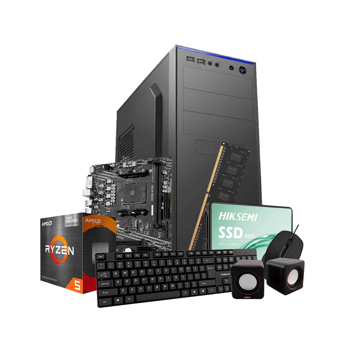 Pc Kelyx AMD Ryzen 5-5600GT 8G SSD 480Gb (MSI) · Sistemas
