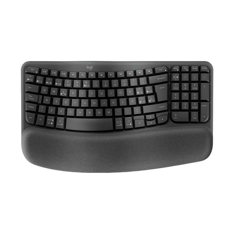 Teclado Inalámbrico Logitech Ergonómico Wave Keys Graphite · Logitech