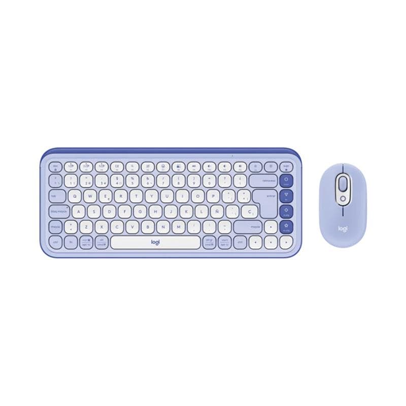 Combo Teclado Mouse Inalámbrico Logitech Icon POP Lila · Logitech