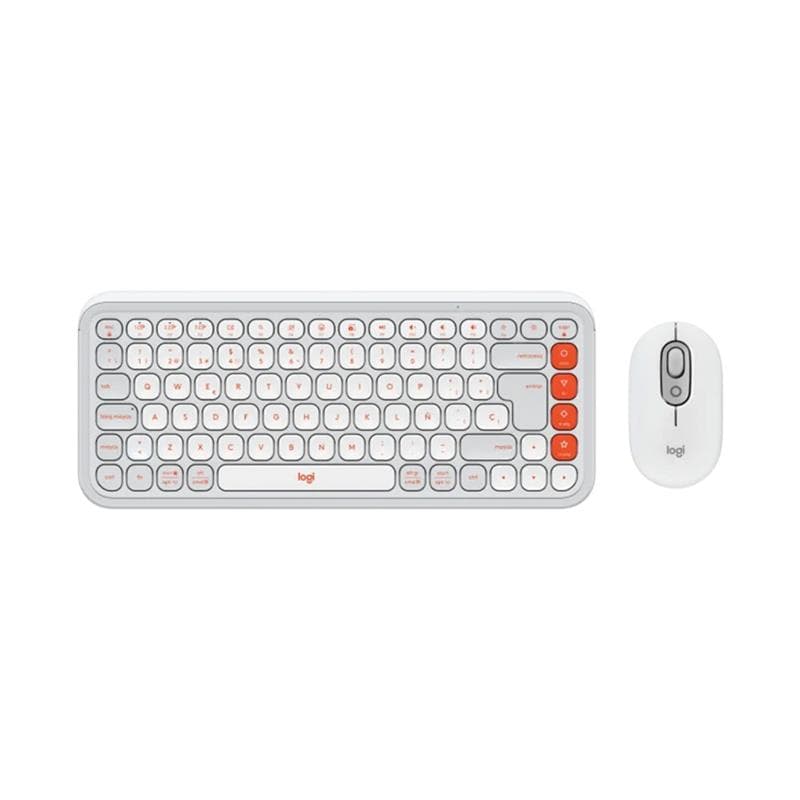 Combo Teclado Mouse Inalámbrico Logitech Icon POP White · Logitech