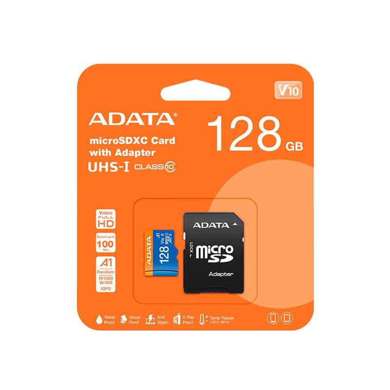 Tarjeta de Memoria 128GB microSDXC/SDHC Adata UHS-I Clase 10 · ADATA