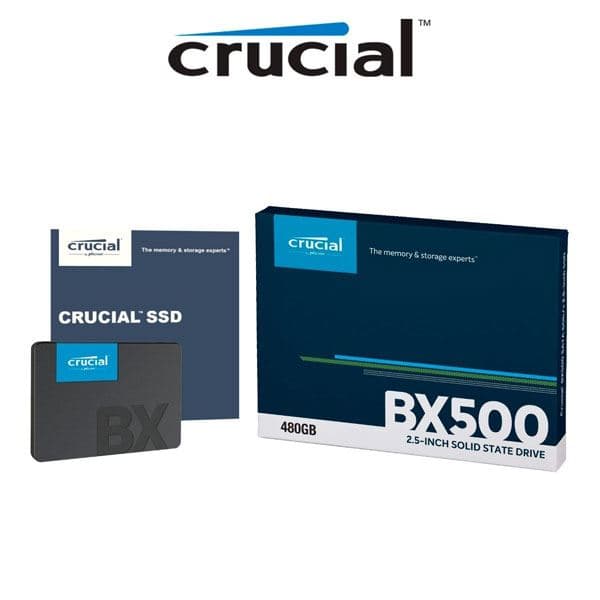 DISCO SSD CRUCIAL 500GB BX500 SATA 25” 7MM (CT500BX500SSD1) - Imagen 1