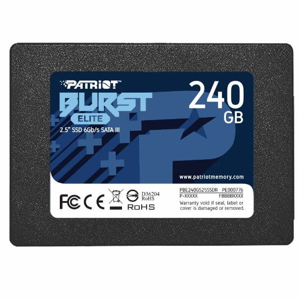 DISCO SSD PATRIOT BURST ELITE 240GB 25 SATA3 (PBE240GS25SSDR) - Imagen 1