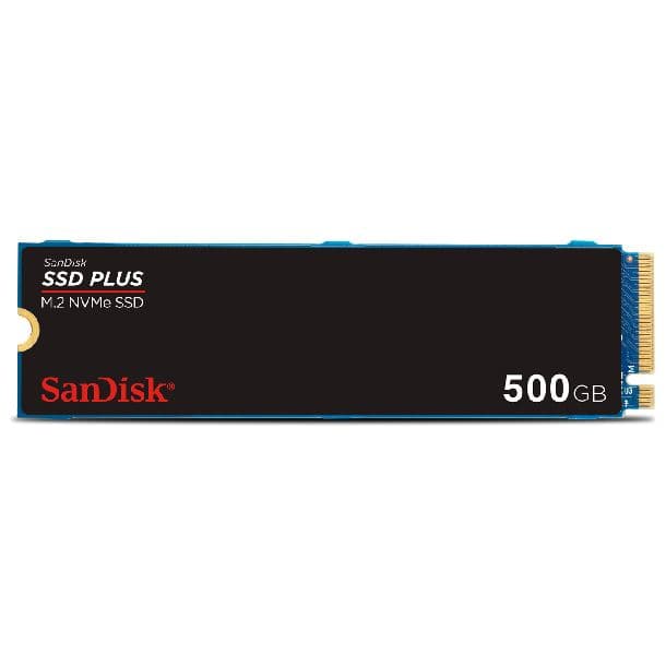 HD SSD 500GB SANDISK PLUS M.2 NVME GEN3 2400MB/S 2280 - Imagen 1