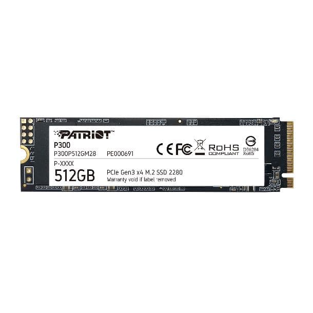 HD SSD 512GB PATRIOT P300 M.2 NVME GEN3 2100MB/S 2280 - Imagen 1