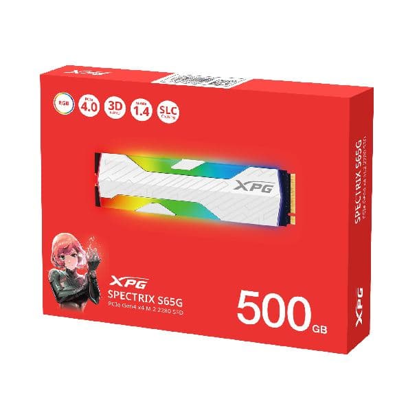 HD SSD 500GB ADATA SPECTRIX S65G RGB M.2 NVME 6000MB/S 2280 - Imagen 1