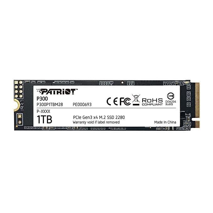 HD SSD 1TB PATRIOT P300 M.2 NVME GEN3 2100MB/S 2280