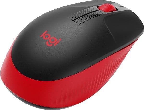 MOUSE WIRWLESS LOGITECH M190 BLACK/RED 910-005904 - Imagen 1