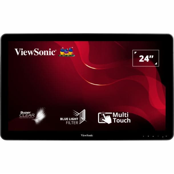 MONITOR TACTIL 24" VIEWSONIC TD2430 TOUCHSCREEN 10 PUNTOS DE CONTACTO FHD HDMI DP VGA - Imagen 1
