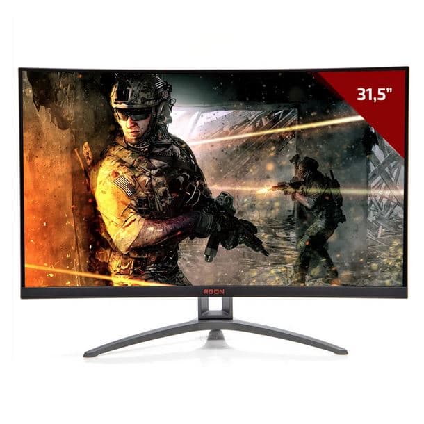 MONITOR GAMER CURVO 32" AOC AG323FCXE FHD 165HZ VGA DP HDMI - Imagen 1