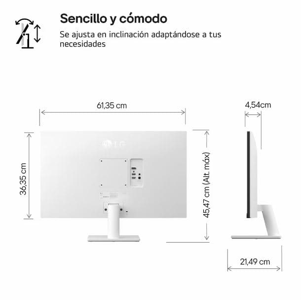 MONITOR 27" LG ULTRAFINE 27US500-W 4K IPS HDMI DP - Imagen 1