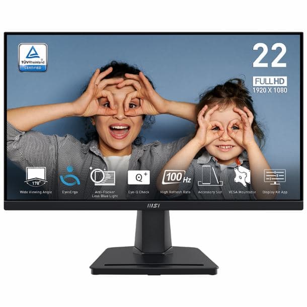 MONITOR 22" MSI PRO MP225V VA FHD 100HZ 1MS HDMI VGA - Imagen 1