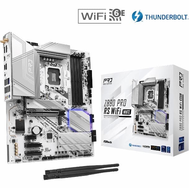MOTHER ASROCK (LGA1851) Z890 PRO RS WIFI WHITE - Imagen 1
