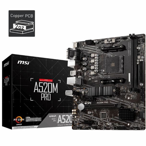 MOTHER MSI A520M PRO DDR4 AM4 - Imagen 1