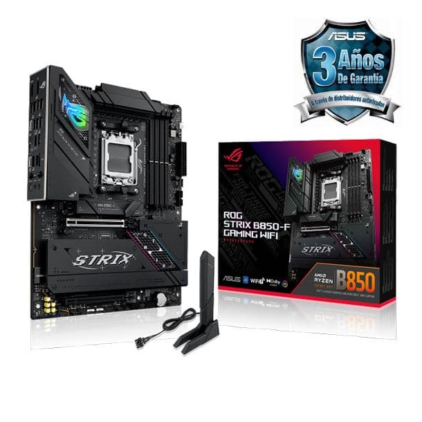 KIT MOTHER ASUS (AM5) ROG STRIX B850-F GAMING WIFI + WATER COOLER ASUS ROG STRIX LC III 360 ARGB LCD - Imagen 1
